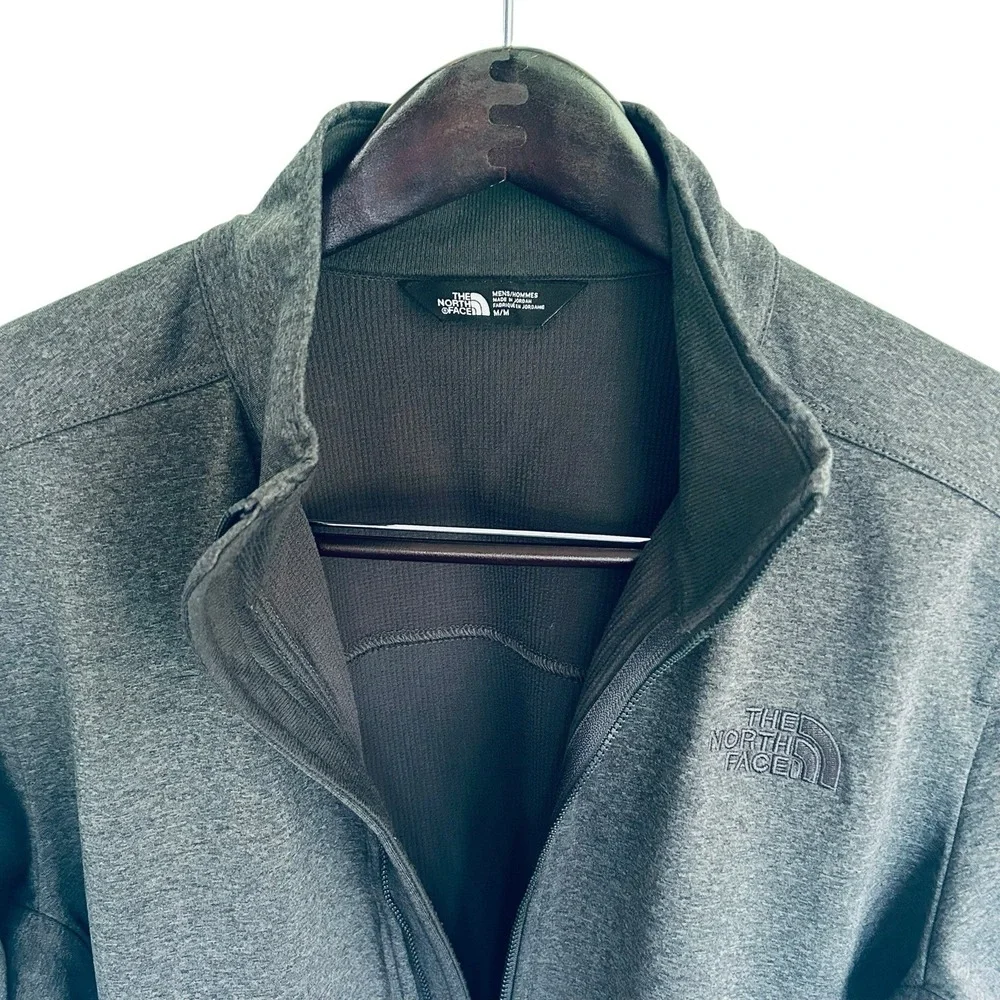 The North Face Apex Canyonwall Jacket Mens Medium Gray WindWall Softshell Zip